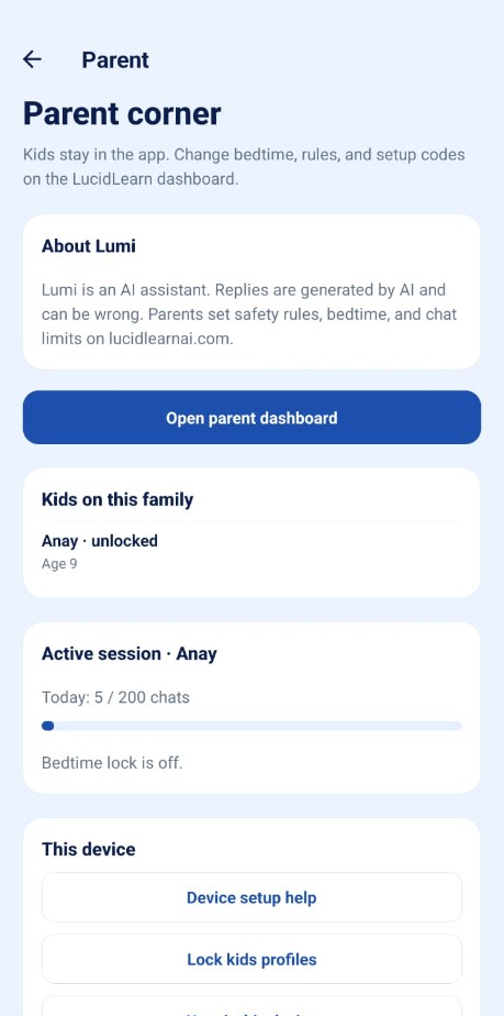 Parent corner
